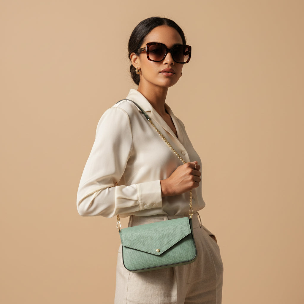 Borzatta Mini – intérieur doublé avec poche plate – mini sac cuir femme soirée 22 × 12 cm – Made in Italy