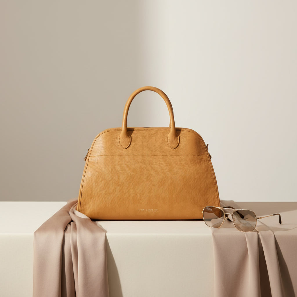 Grand sac Frida en cuir pleine fleur, silhouette structurée et spacieuse, fabriqué en Italie avec finitions artisanales
