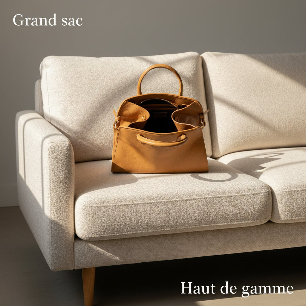 Grand sac Frida en cuir pleine fleur, silhouette structurée et spacieuse, fabriqué en Italie avec finitions artisanales