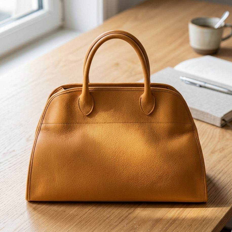 Grand sac Frida en cuir pleine fleur, silhouette structurée et spacieuse, fabriqué en Italie avec finitions artisanales
