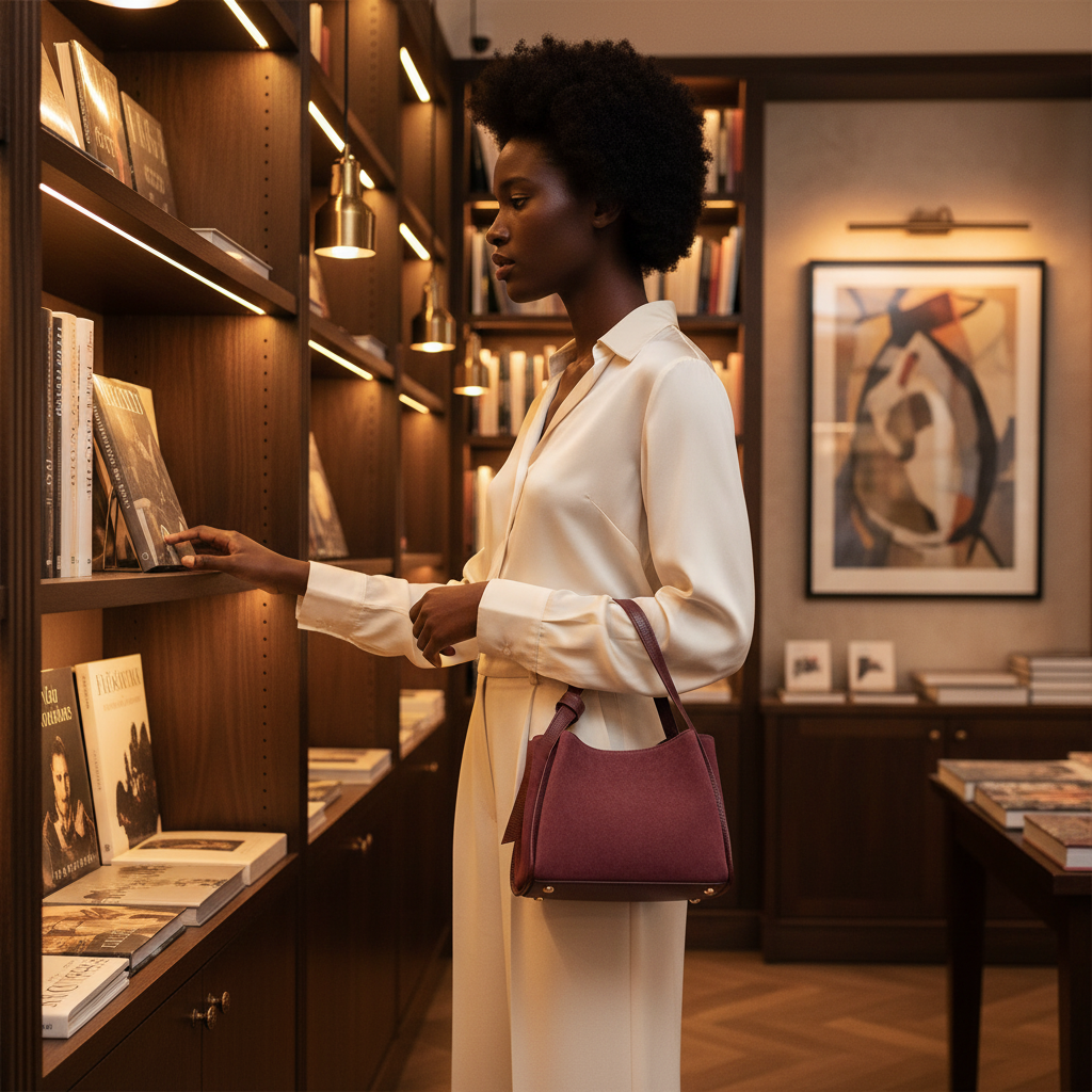 Sac Alice en cuir suédé bordeaux avec insertions en cuir grainé dollar, silhouette trapèze structurée et accessoires dorés brillants, fabriqué en Italie.